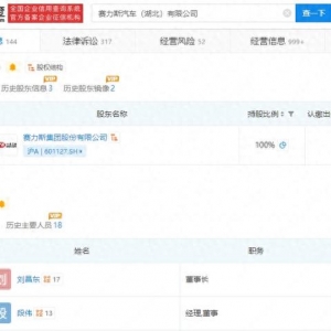東風(fēng)小康汽車公司更名為賽力斯 注冊(cè)資本8億元人民幣