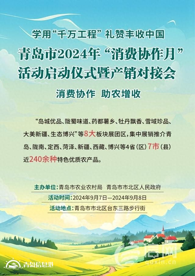 展銷240余種優(yōu)質(zhì)農(nóng)特產(chǎn)品 青島2024年“消費(fèi)協(xié)作月”活動(dòng)來(lái)了