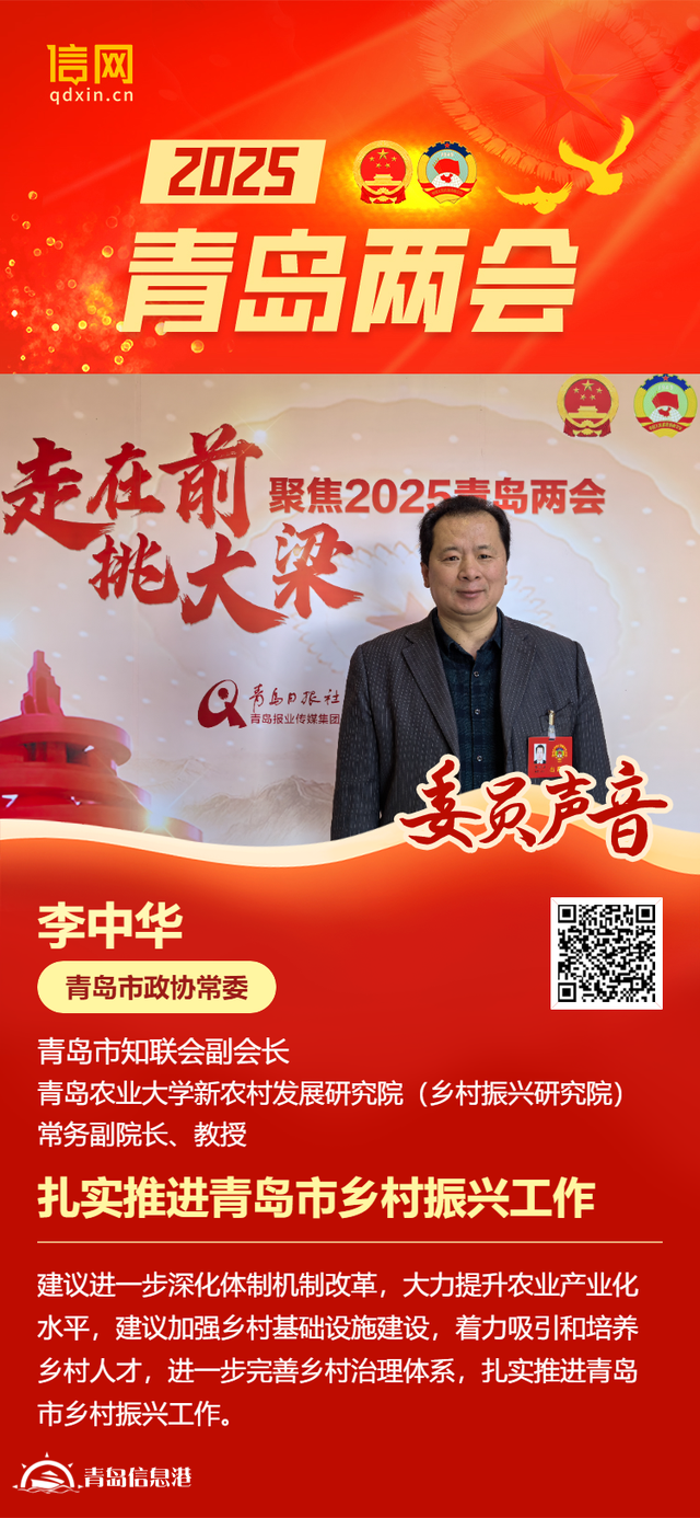 青島市政協(xié)委員李中華：扎實推進(jìn)青島市鄉(xiāng)村振興工作